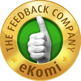 eKomi Auszeichnung für sehr positive Kundenbewertung in Form eines Siegels
